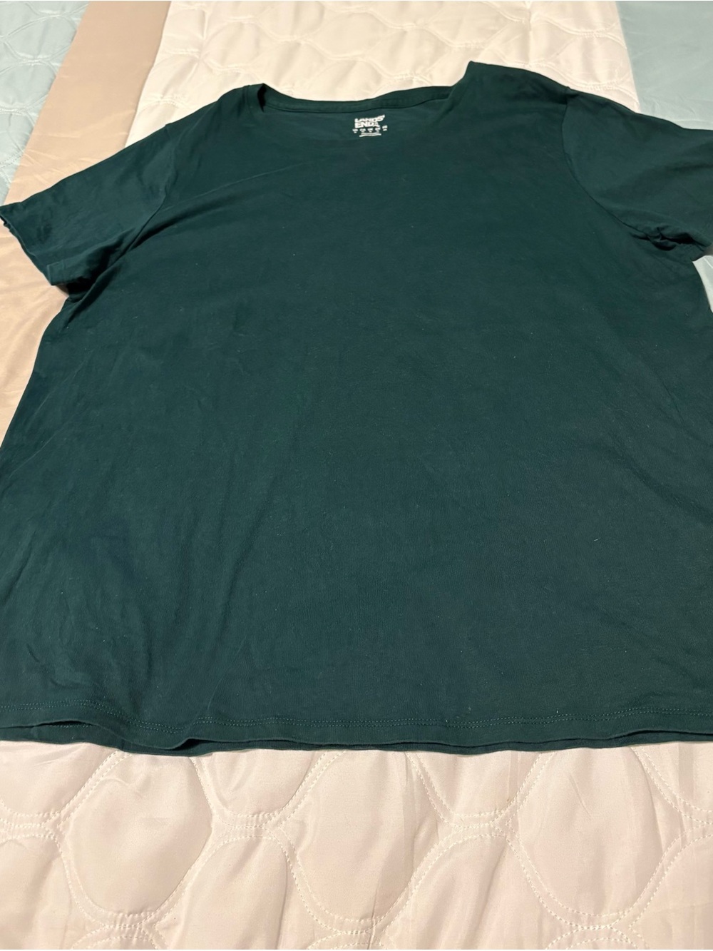 Lands’ End Dark Green Crewneck T-Shirt
